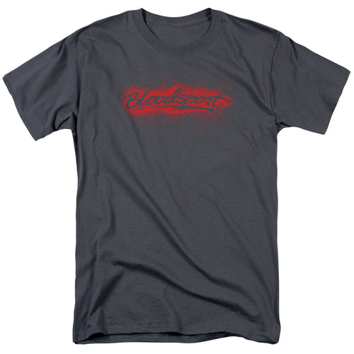 Bloodsport - Blood Splatter - Adult Unisex Short Sleeve T-Shirt - Gray