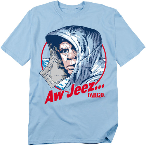 Fargo - Aw Jeez - Adult Unisex Short Sleeve T-Shirt - Blue