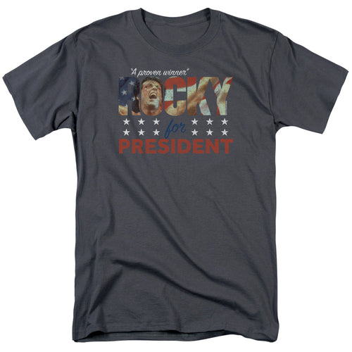 Rocky - A Proven Winner - Adult Unisex Short Sleeve T-Shirt - Gray