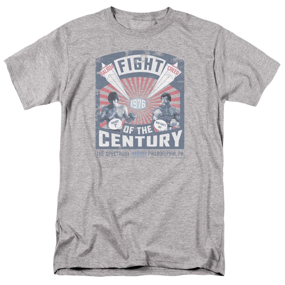 Rocky - Balboa Creed Fight Poster - Adult Unisex Short Sleeve T-Shirt - Gray