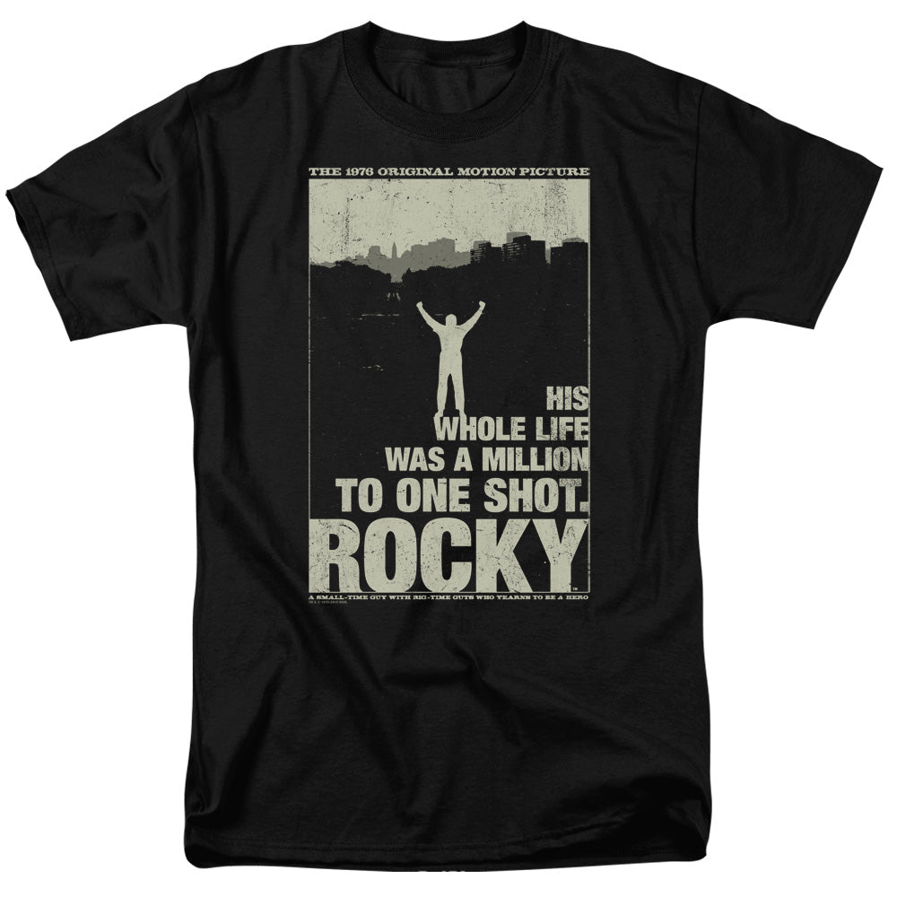 Rocky - Silhouette - Adult Unisex Short Sleeve T-Shirt - Black