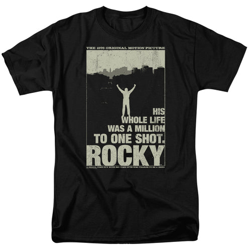 Rocky - Silhouette - Adult Unisex Short Sleeve T-Shirt - Black