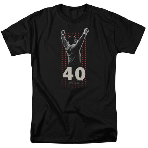 Rocky - Stars - Adult Unisex Short Sleeve T-Shirt - Black