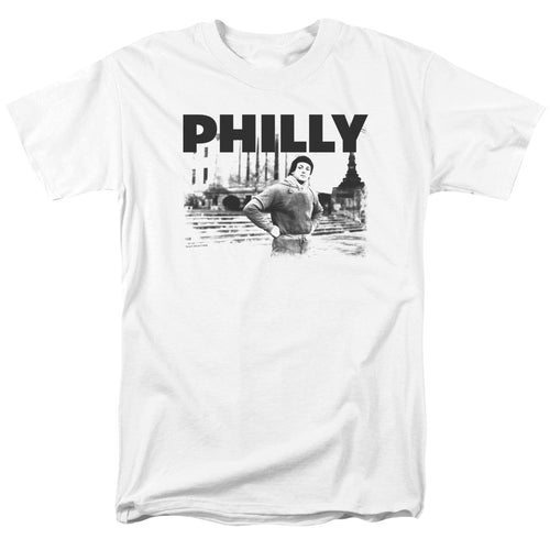 Rocky - Philly - Adult Unisex Short Sleeve T-Shirt - White