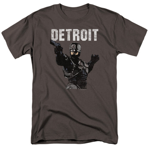 Robocop - Detroit - Adult Unisex Short Sleeve T-Shirt - Gray