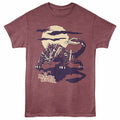 Monster Hunter - Magnamalo - Front Print Adult Short Sleeve Solid T-Shirt - Vintage Maroon Heather