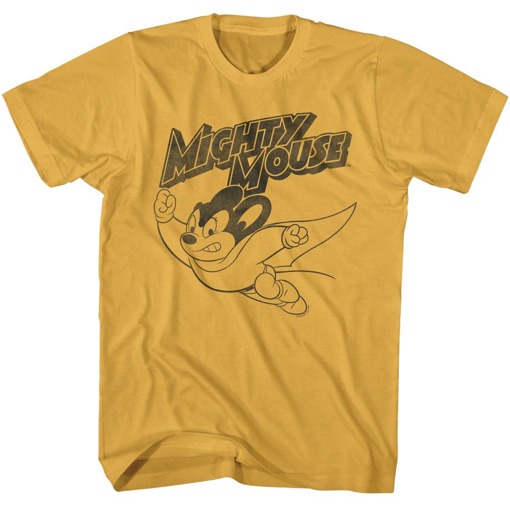 Mighty Mouse - Flying - American Classics - Adult Short Sleeve T-Shirt