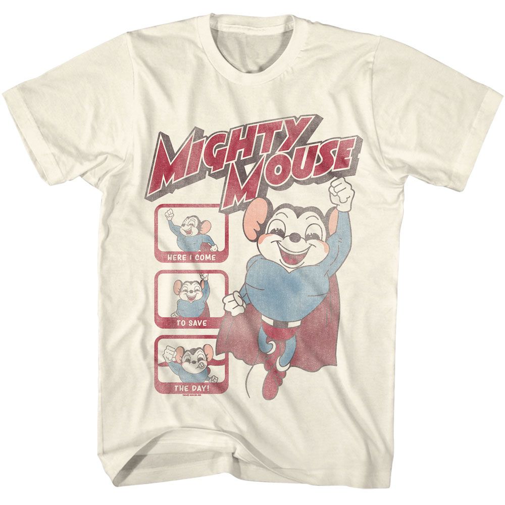 Mighty Mouse - Here I Come - American Classics - Adult Short Sleeve T-Shirt