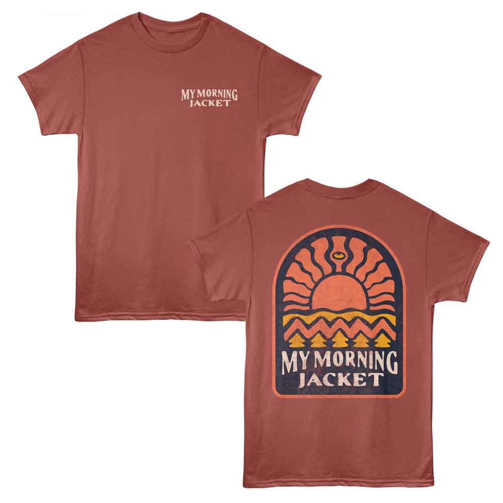 My Morning Jacket - Sun - 2-Sided Print Adult Short Sleeve Solid T-Shirt - Terracotta