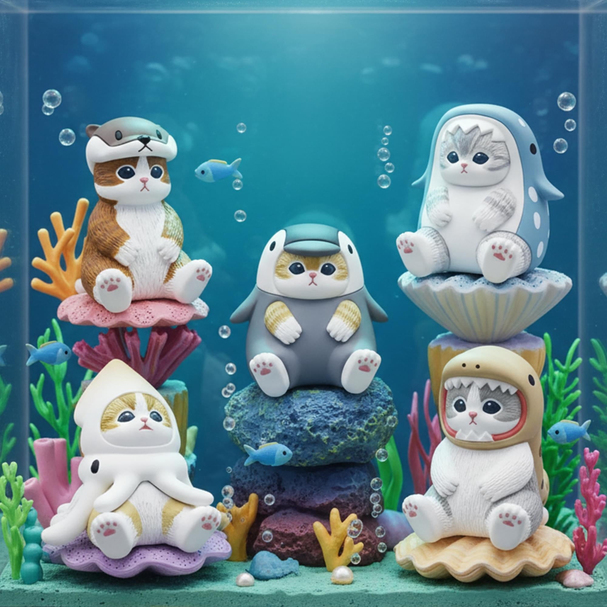 Mofusand - Marine Life Meow Sitting Pose Blind Box