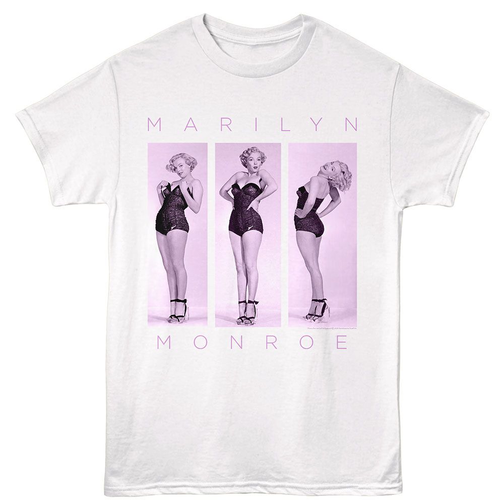 Marilyn Monroe - 3 Pose - American Classics - White Adult Short Sleeve T-Shirt