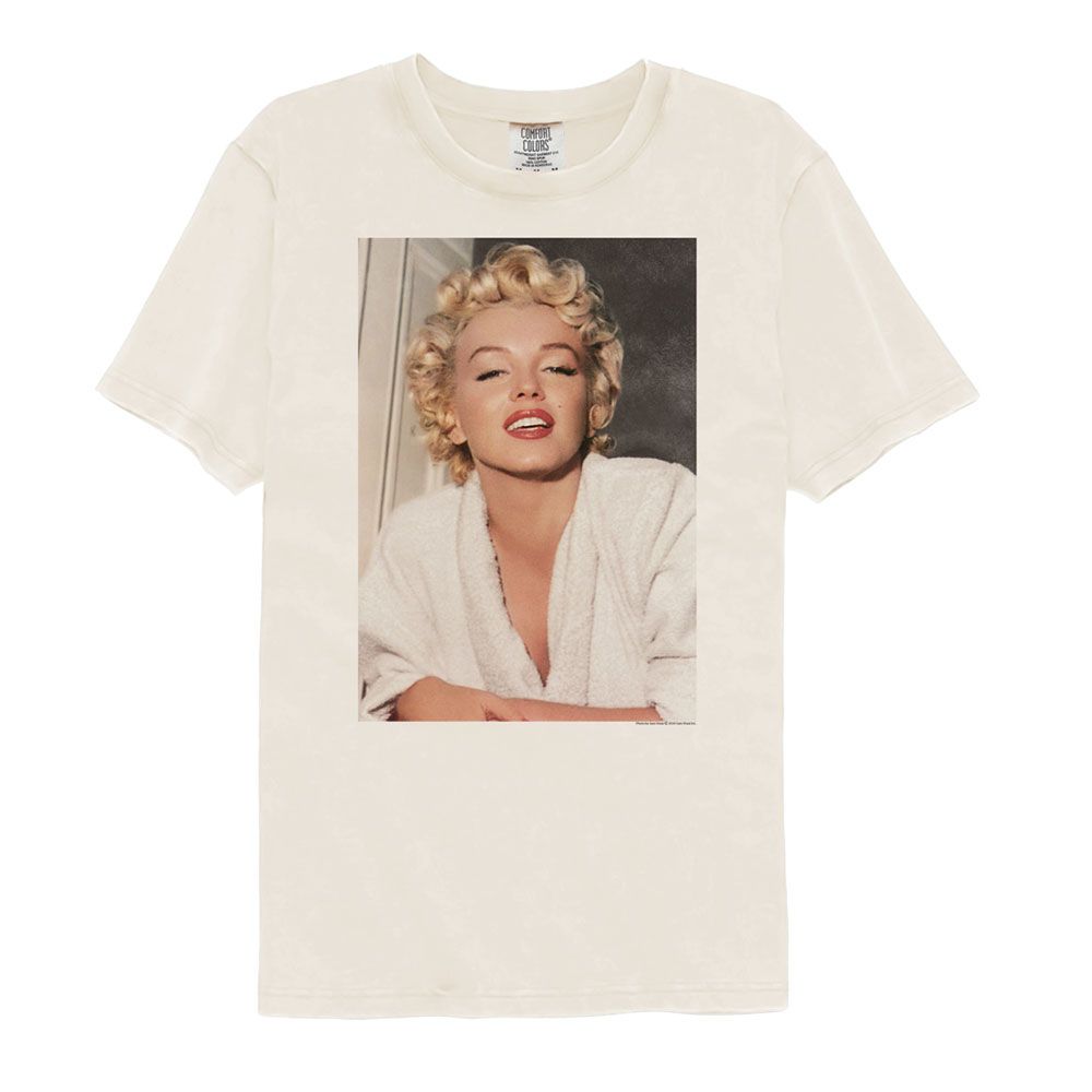 Marilyn Monroe - Bathrobe Photo - American Classics - Ivory Adult Short Sleeve Comfort Color T-Shirt