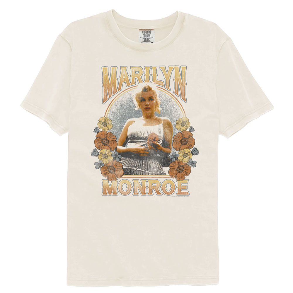 Marilyn Monroe - Floral Arch - American Classics - Ivory Adult Short Sleeve Comfort Color T-Shirt