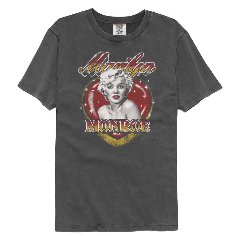 Marilyn Monroe - Sparkle Heart - American Classics - Pepper Adult Short Sleeve Comfort Color T-Shirt