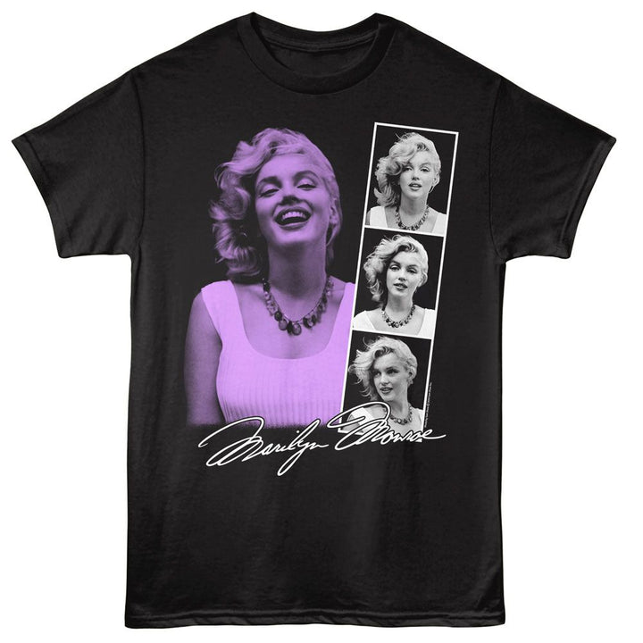 Marilyn Monroe - Photo Strip - American Classics - Black Adult Short Sleeve T-Shirt