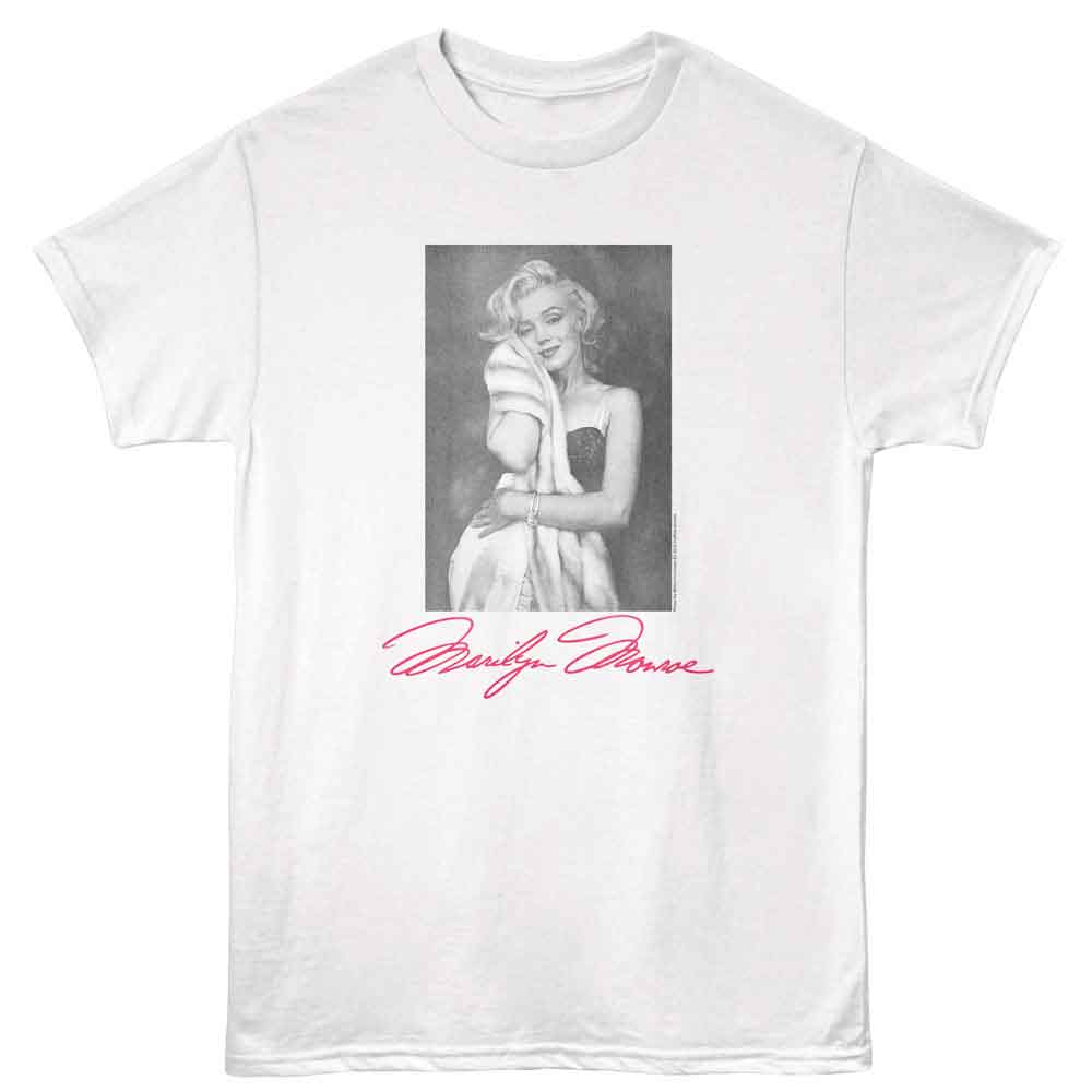 Marilyn Monroe - Blanket - American Classics - Solid White Adult Short Sleeve T-Shirt