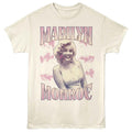 Marilyn Monroe - Clouds And Flower - Officially Licensed - Off-White Solid Front Print Adult Short Sleeve T-Shirt