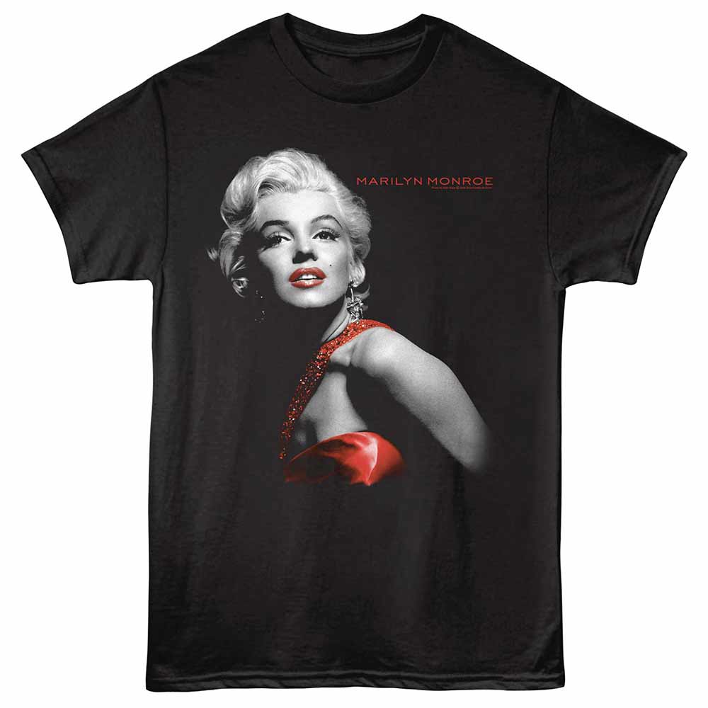 Marilyn Monroe - Glamorous - Adult Unisex Short Sleeve T-Shirt - Black