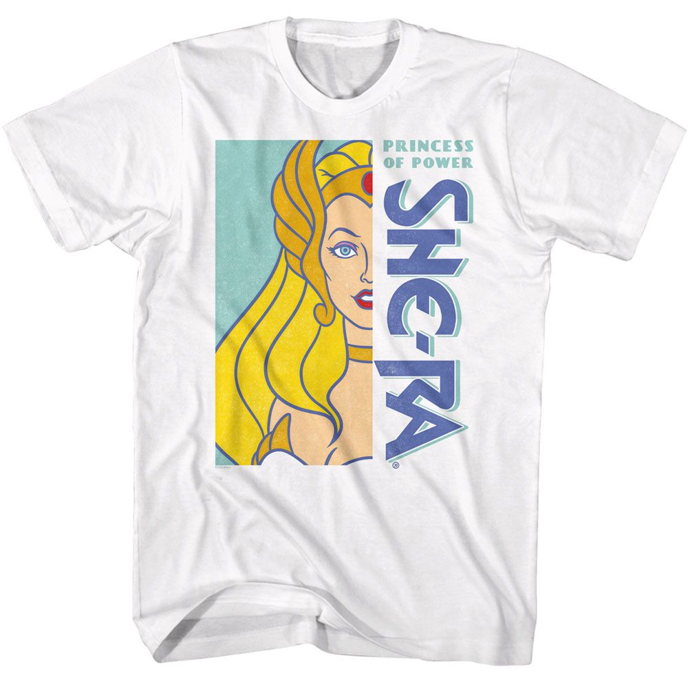 Masters Of The Universe - She Ra Crop - American Classics - Solid White Adult Short Sleeve T-Shirt