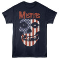 Misfits - Flag - Front Print Adult Short Sleeve Solid T-Shirt - Navy