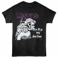 Misfits - Die Die - Front Print Adult Short Sleeve Solid T-Shirt - Black