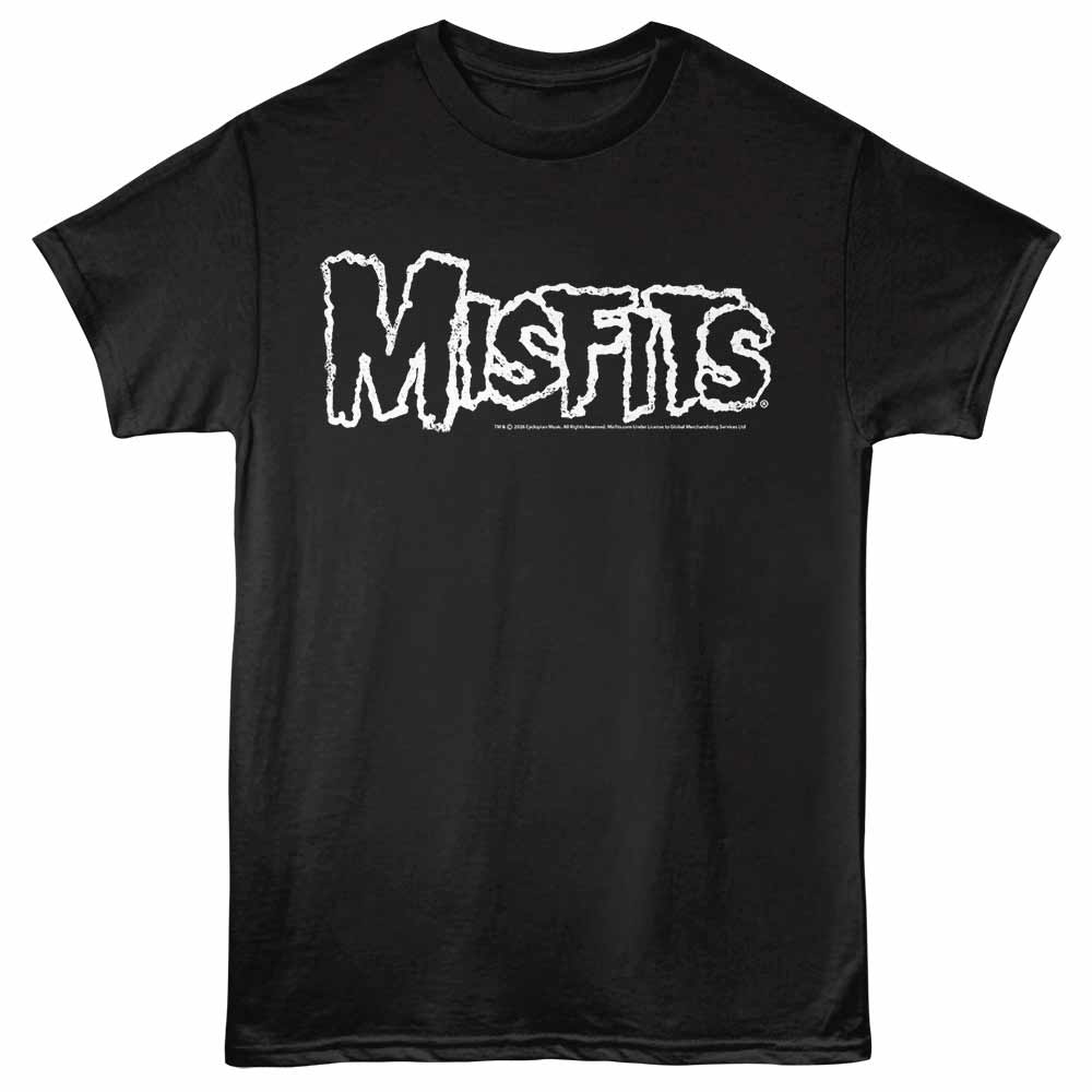 Misfits - Logo - Front Print Adult Short Sleeve Solid T-Shirt - Black