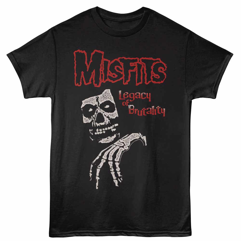 Misfits - Legacy Of Brutality - Front Print Adult Short Sleeve Solid T-Shirt - Black