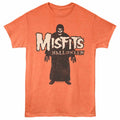 Misfits - Halloween - Front Print Adult Short Sleeve Heather T-Shirt - Bright Orange Heather