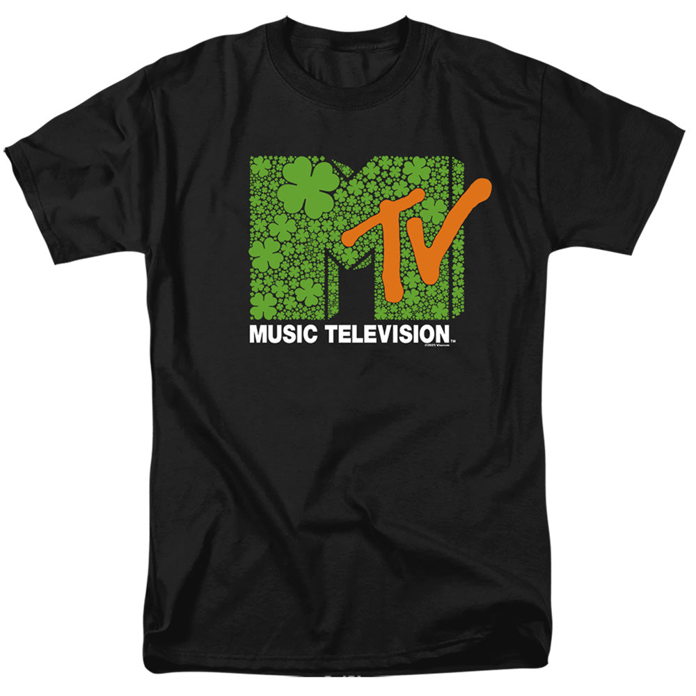 MTV - St. Patrick's Day Shamrock Logo - Adult Unisex T-Shirt - Black