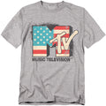 MTV - American Logo - Adult Unisex Short Sleeve T-Shirt - Gray