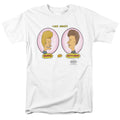 Beavis And Butthead - Heads In Ovals - Adult Unisex Short Sleeve T-Shirt - White