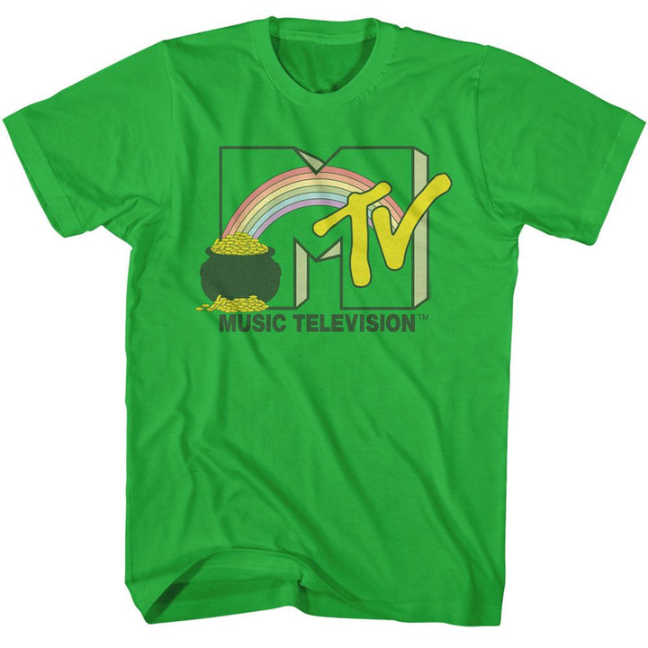 MTV - Pot Of Gold - American Classics - Solid Green Adult Short Sleeve T-Shirt