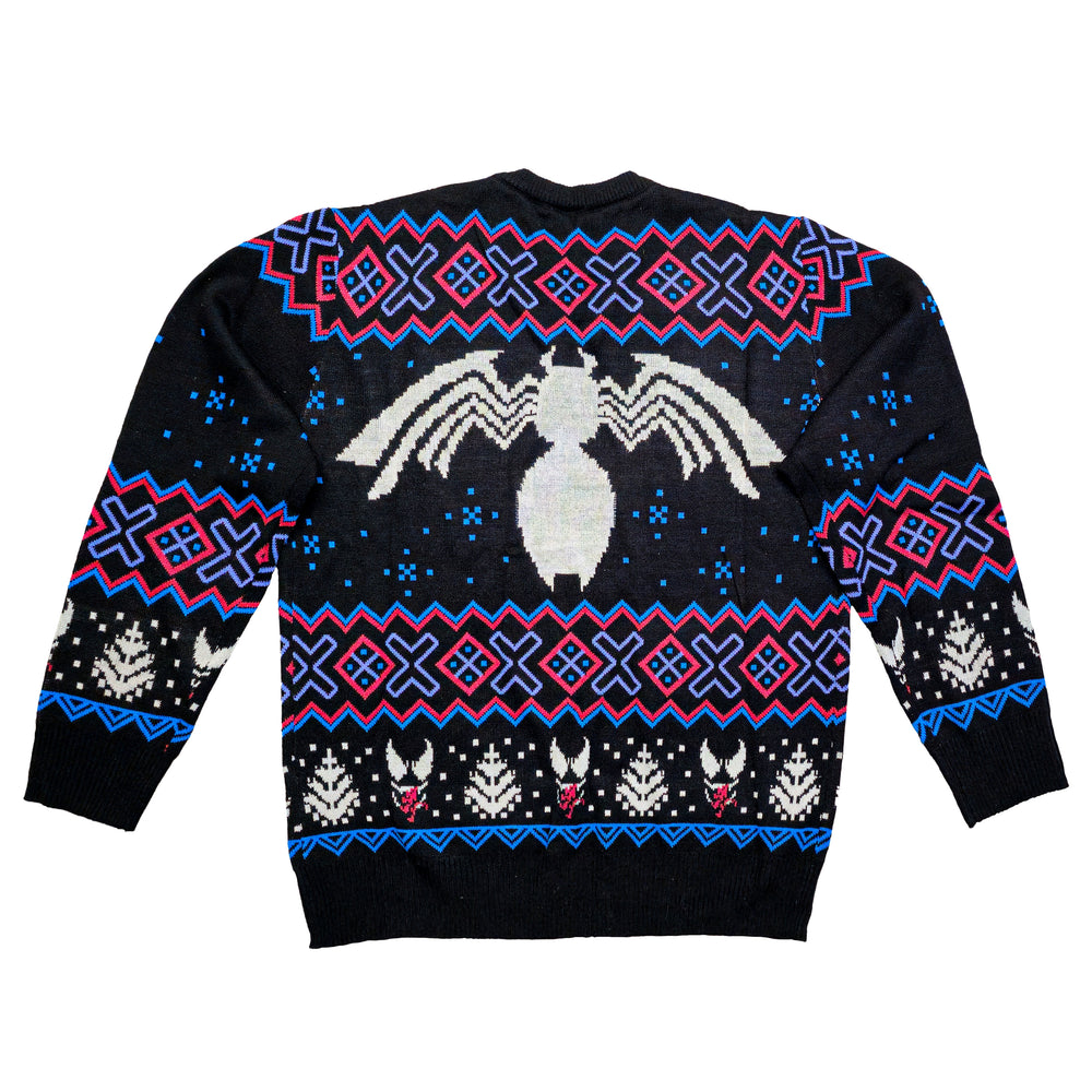 Marvel Venom Symbol Offcially Licesned Adult Holiday Ugly Christmas Sweater