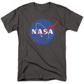 NASA - Meatball Logo Distressed - Adult Unisex Short Sleeve T-Shirt - Gray