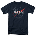NASA - Distressed Logo - Adult Unisex Short Sleeve T-Shirt - Blue