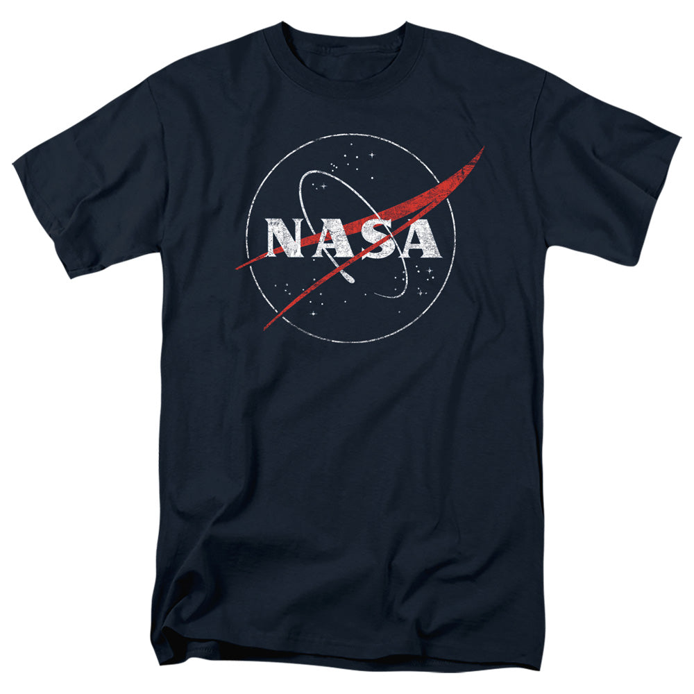 NASA - Distressed Logo - Adult Unisex Short Sleeve T-Shirt - Blue