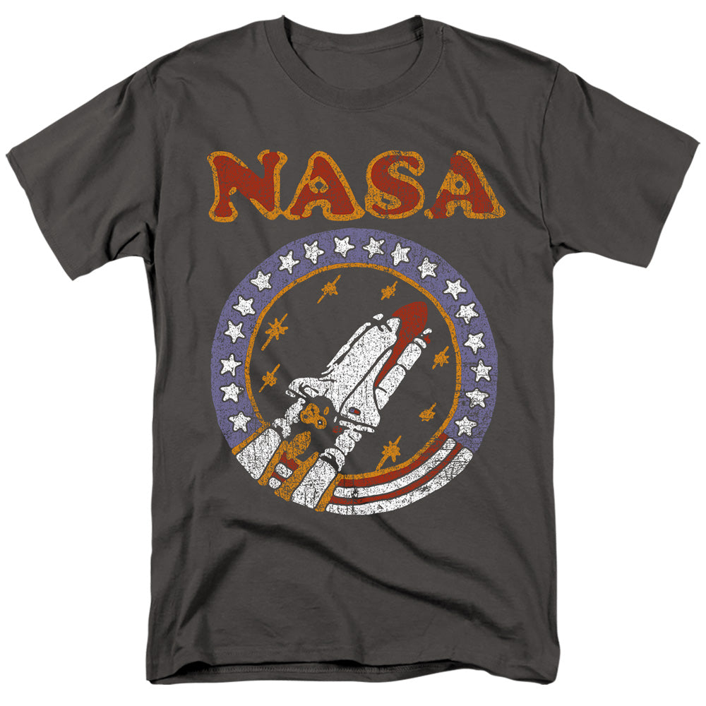 NASA - Retro Shuttle - Adult Unisex Short Sleeve T-Shirt - Gray