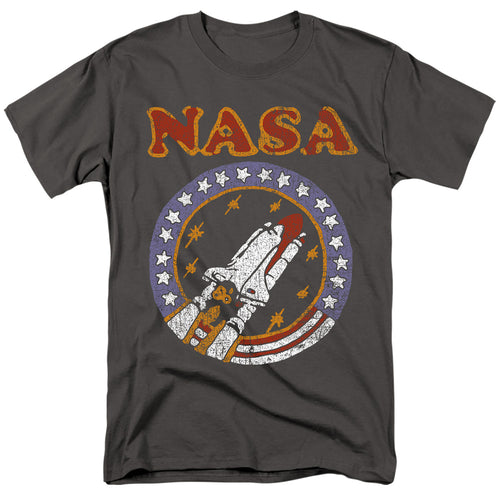 NASA - Retro Shuttle - Adult Unisex Short Sleeve T-Shirt - Gray