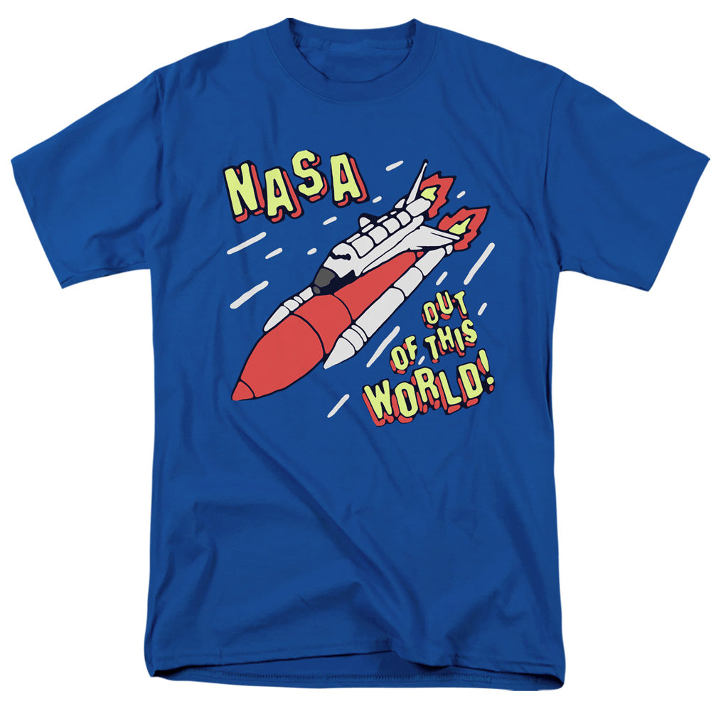 NASA - Out Of This World - Adult Unisex Short Sleeve T-Shirt - Blue