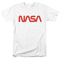 NASA - Worm Logo - Adult Unisex Short Sleeve T-Shirt - White