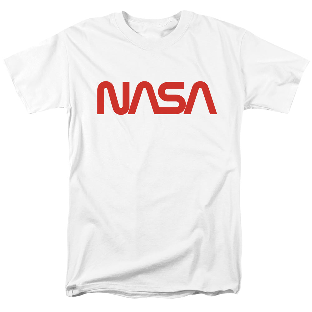 NASA - Worm Logo - Adult Unisex Short Sleeve T-Shirt - White