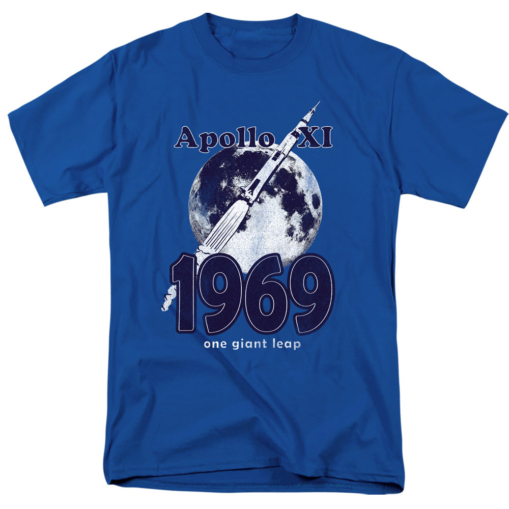 NASA - One Giant Leap - Adult Unisex Short Sleeve T-Shirt - Blue