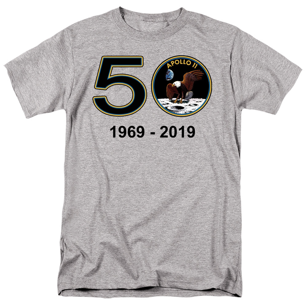 NASA - Apollo 11 50th - Adult Unisex Short Sleeve T-Shirt - Gray