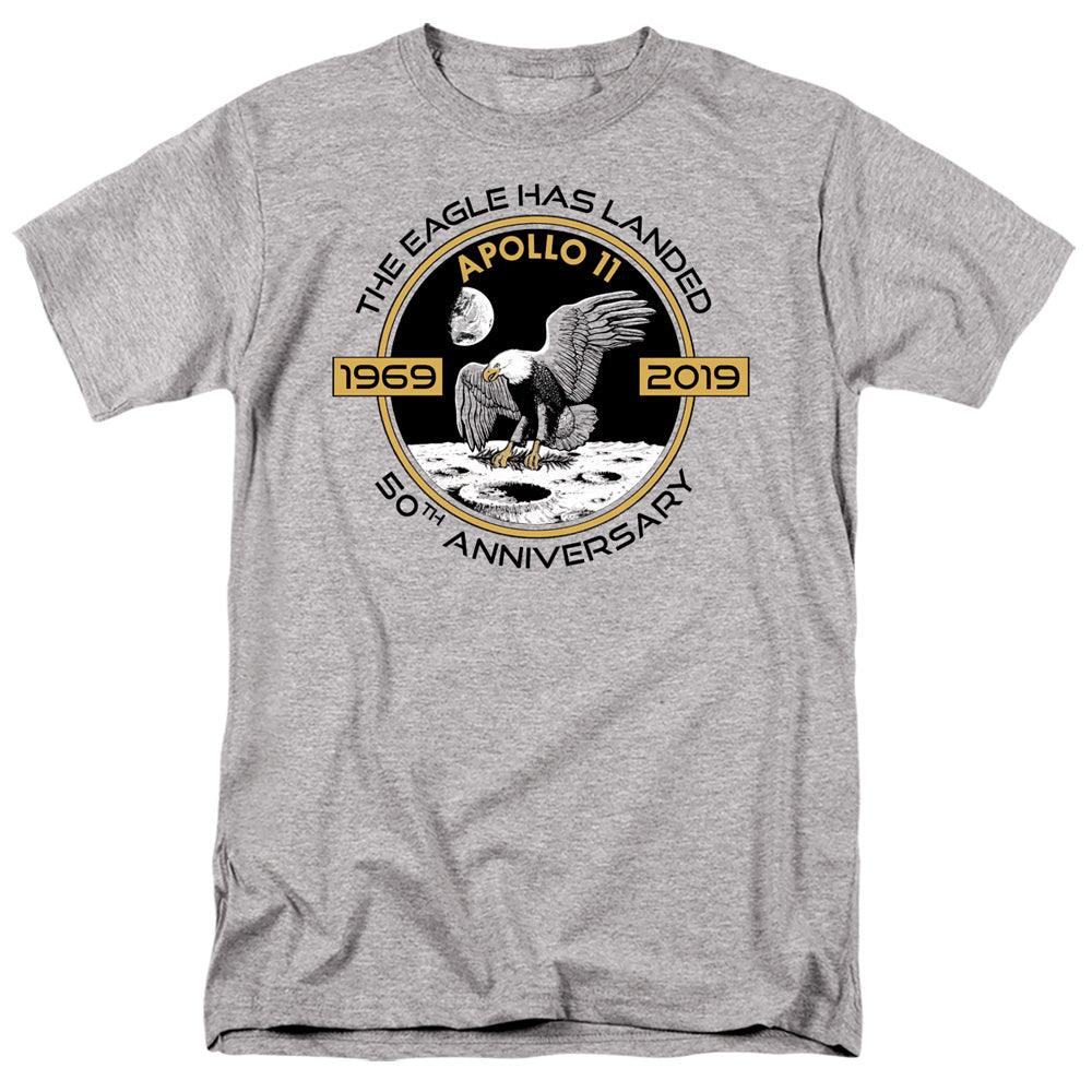 NASA - Apollo Circle 50th - Adult Unisex Short Sleeve T-Shirt - Gray