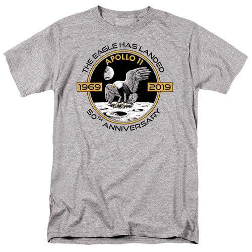 NASA - Apollo Circle 50th - Adult Unisex Short Sleeve T-Shirt - Gray