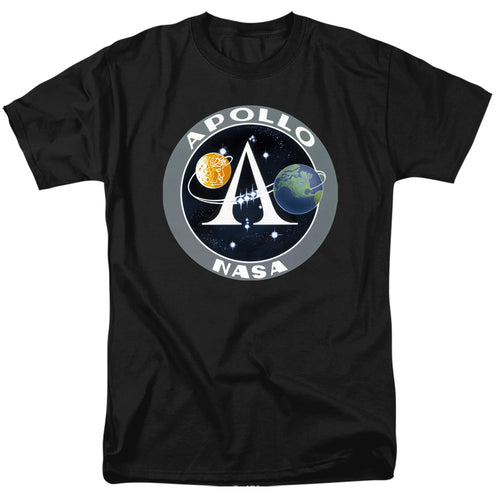 NASA - Apollo Space Program Patch - Adult Unisex Short Sleeve T-Shirt - Black
