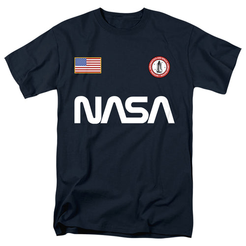 NASA - Badge 3 - Adult Unisex Short Sleeve T-Shirt - Blue