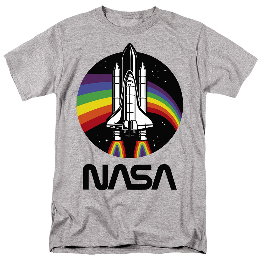 NASA - Rainbow 2 - Adult Unisex Short Sleeve T-Shirt - Gray