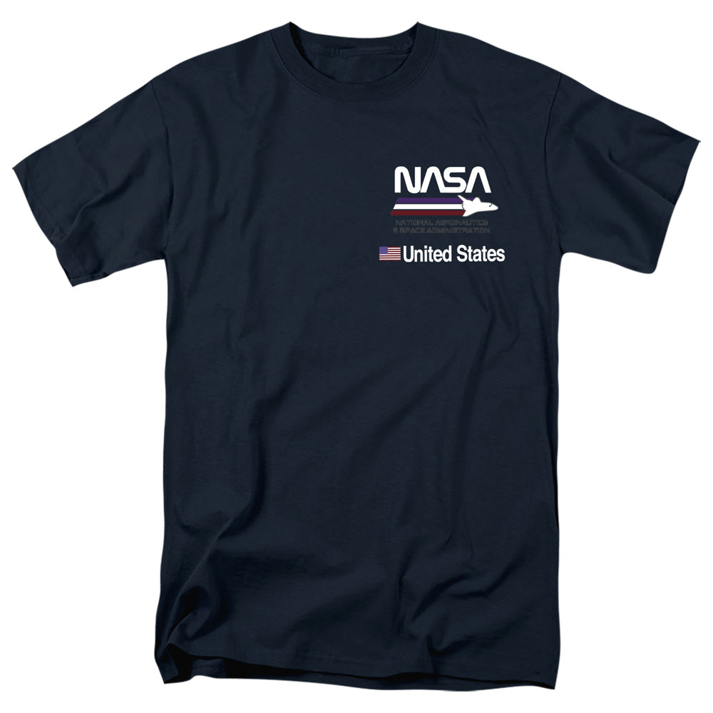 NASA - Plane Aeronautics 1 - Adult Unisex Short Sleeve T-Shirt - Blue