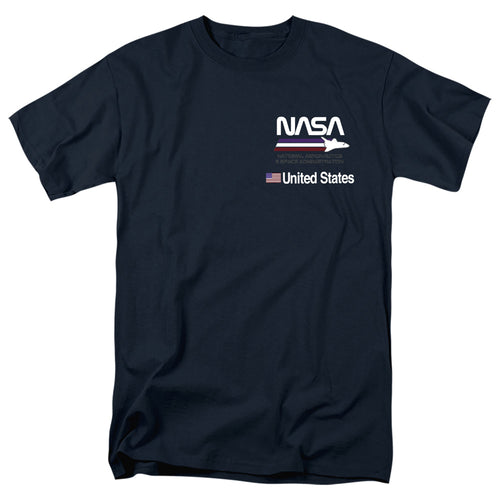 NASA - Plane Aeronautics 1 - Adult Unisex Short Sleeve T-Shirt - Blue